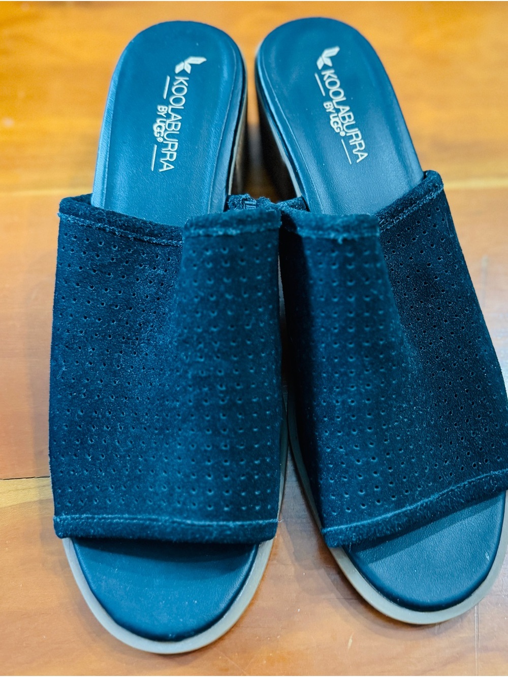 Koolaburra by Ugg Black Perforated Slide Mules